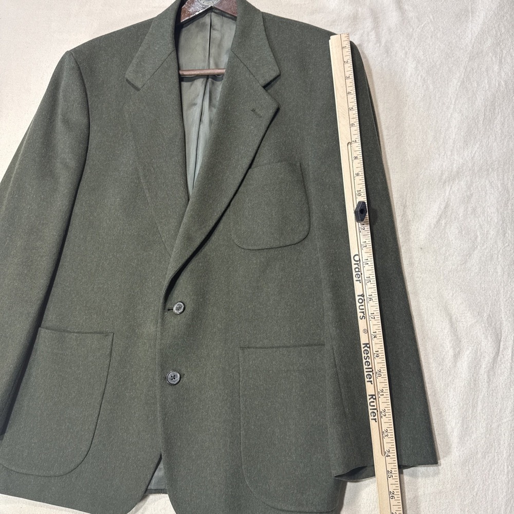 Eddie Bauer Men's Dark Green Wool Blazer - Picture 11 of 16